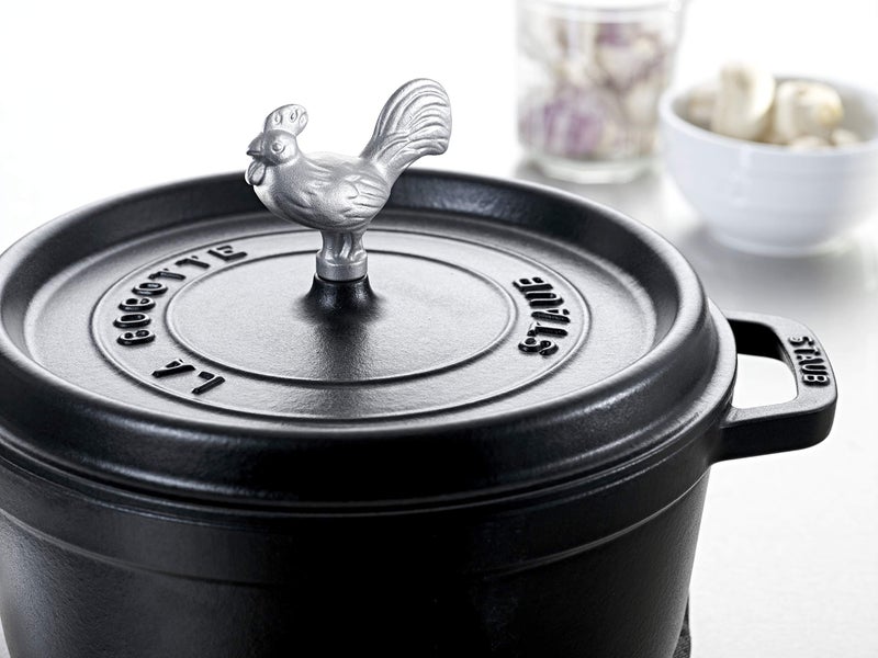 STAUB 40509-346-0 Rooster Lid Knob, Cast Iron, Silver - Image 2